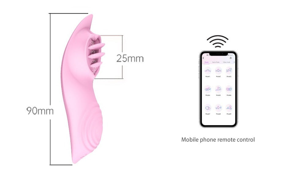 Bärbar appstyrd klitorisvibrator